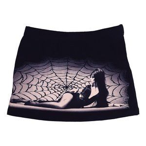 Kreepsville 666 Elvira Goth Punk Black Mini Skirt